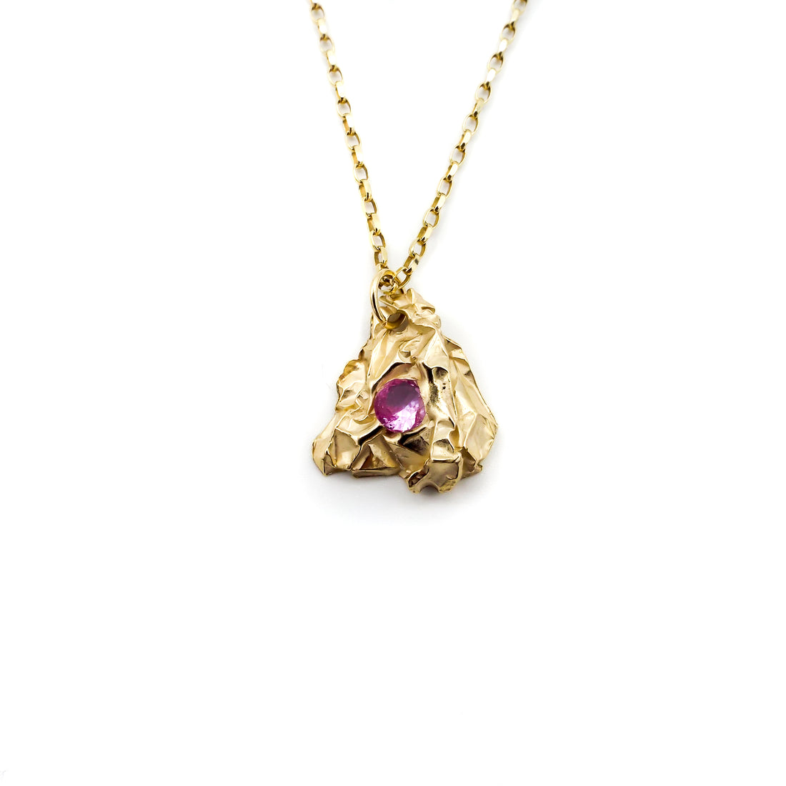 The Fallen Star Necklace - Pink Sapphire