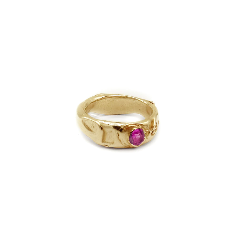 The Pink Sapphire Lava - Gold